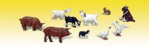 Woodland Scenics A2202 N Scale Barnyard Animal Figures – 10 Pieces– product image