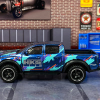 Loose Hot Wheels - 2019 Ford Ranger Raptor 4X4 Truck - Blue and Purple HKS