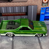 Loose Hot Wheels - 1980 Chevy El Camino - Green and White