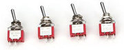 Miniatronics 36-200-04 four-switch set, alternate front product view.