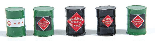 JL Innovative Design 722 Railway Express Agency Oil Barrels – HO, 5