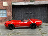 Custom Hot Wheels - 1970 Chevy Corvette Stingray Convertible -Red - Black Mag Wheels - Rubber Tires