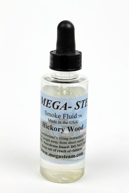 JT's Mega-Steam 111 Hickory Wood Smoke Fluid 2 oz actual labeled glass bottle photograph 1