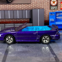 Loose Hot Wheels - 1996 Ford Mustang GT Convertible - Purple and Blue