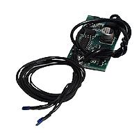 Miniatronics 100-BS2-01 dual blue strobe circuit board with its two wired blue lights.