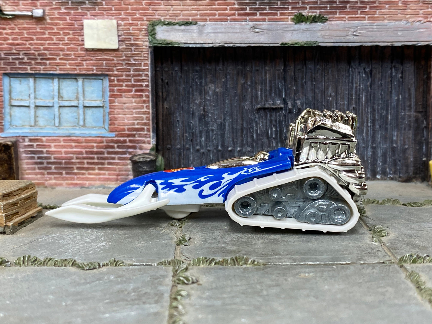 Loose Hot Wheels - Big Chill Snowmobile - Blue and White