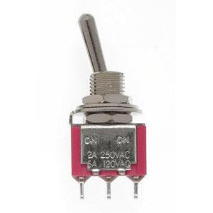 Miniatronics Mini Toggle Switch-SPDT-5 Amp-120 V-1/4 in Dia [8 pcs] MNT3622002 — exact product image 1