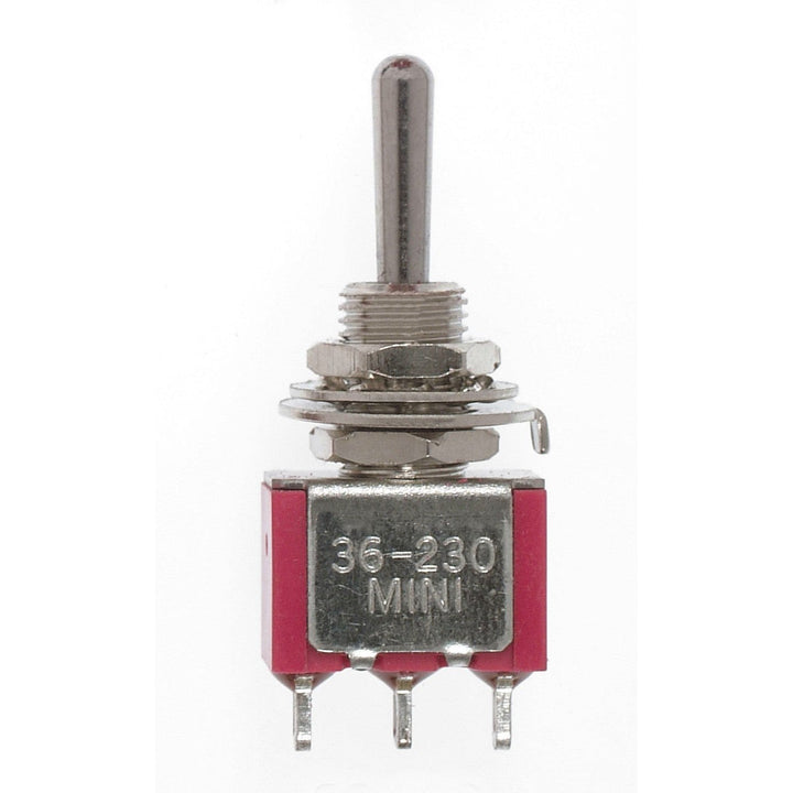 Miniatronics Mini Toggle Switch-Ctr Off-SPDT-5 Amp-120 V-1/4 in Dia [8 pcs] MNT3625004 — exact product image 1