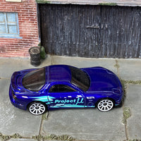 Loose Hot Wheels - 1995 Mazda RX-7 - Dark Blue