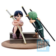 Bandai One Piece Ichibansho Revible Moment Roronoa Zoro & Kuina (Road to Dawn) Figure — product view 3