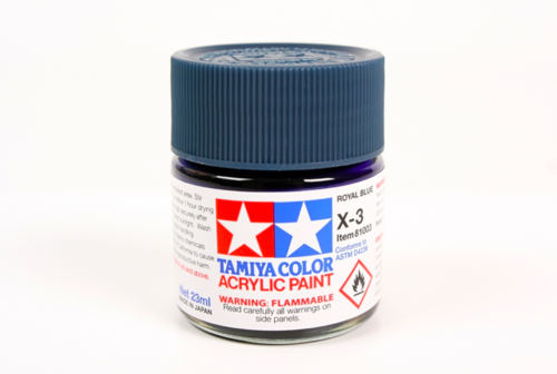 Tamiya X-3 Royal Blue Acrylic Paint 23mL 81003 jar
