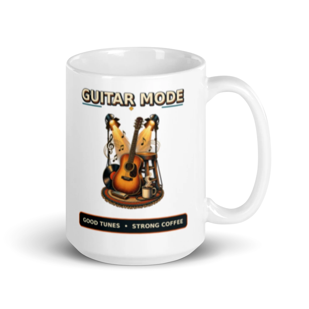 Guitar Mode Good Tunes Strong Coffee Mug product mockup