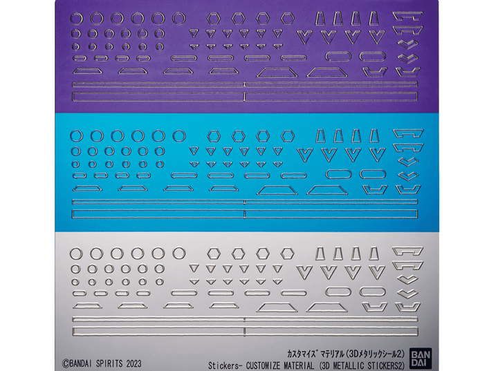 Bandai 30 Minutes Missions Customize Material 3D Metallic Stickers Wave 2 1/144 Scale Set — product view 1