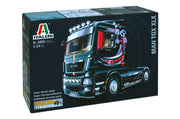 Italeri 3895 MAN TGX XLX kit box, assembled example or parts view 1