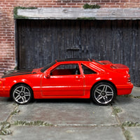 Loose Hot Wheels - 1984 Ford Mustang SVO - Red and Black