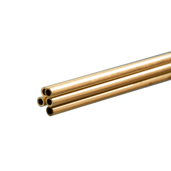 K&S 3921 Round Brass Tube – 3 mm OD × 0.45 mm Wall × 1 m, 5 Pieces