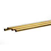 K&S 3937 Round Brass Tube: 4.5mm OD x 0.225mm Wall x 1 Meter Long (4 Pieces)– product image 1