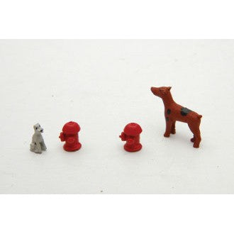 Durango Press 144 HO Scale Dogs And Hydrants(4) — exact product view