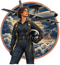 Vintage Aviation Pin-Up T-Shirt – Edition 34 artwork close-up