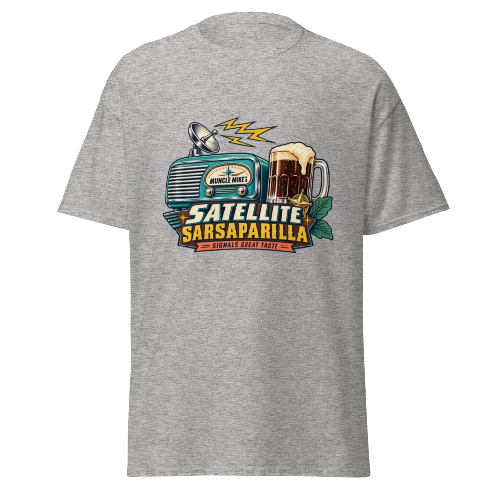 Satellite Sarsaparilla T-Shirt product mockup