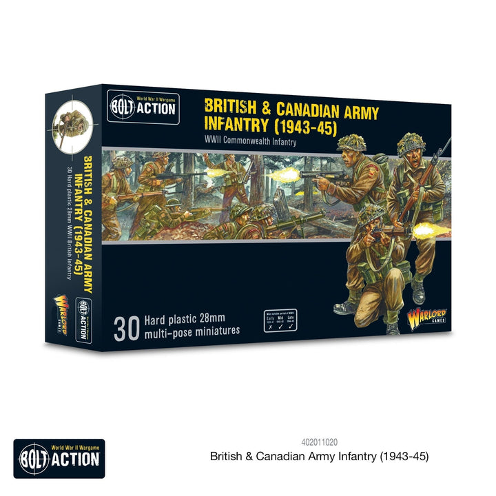 Warlord Games British & Canadian Army Infantry (1943–45), 30 Figures