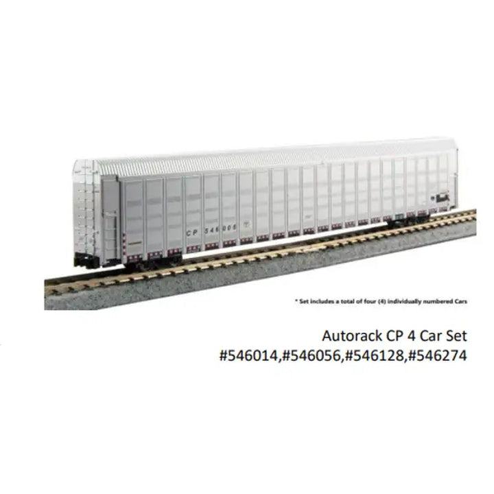 Kato N Scale Canadian Pacific Aluminum Autorack 4 Car Set 546014, 546056, 546128, 546274 — exact product reference