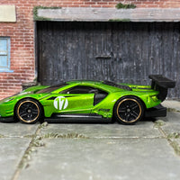 Loose Hot Wheels - 2016 Ford GT Race - Green and Black 17