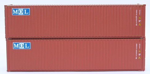 MOL – brown w/ MOL initials Logo– 40' HIGH CUBE containers with Magnetic system, Corrugated-side. JTC # (405086) exact product view 1