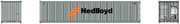 NEDLlOYD (gray)- JTC # 405315 40' Standard height (8'6") corrugated side steel containers (405315) exact product view 4
