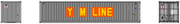 YM LINE (early scheme) - 40' Standard height (8'6") corrugated side steel containers. JTC # (405345) exact product view 5