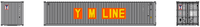 YM LINE (early scheme) - 40' Standard height (8'6") corrugated side steel containers. JTC # (405345) exact product view 5