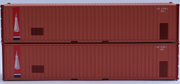 TRANSAMERICA - 40' Std. height (8'6") corrugated panel side containers, Multiple patches), JTC (405510) exact product view 1
