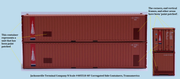 TRANSAMERICA - 40' Std. height (8'6") corrugated panel side containers, Multiple patches), JTC (405510) exact product view 2