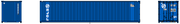 HANJIN (early) 40' Std. Height 2-P-44-P-2 'Square Corrugated' side containers JTC # (405555) exact product view 4