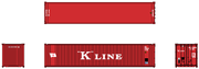 K-LINE (early) 40' Std. Height 2-P-44-P-2 'Square Corrugated' side containers JTC # (405558) exact product view 4