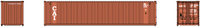 CAI 40' Standard height (8'6")  3-P-42-P-3 Panel side square corrugations containers. JTC # (405605) exact product view 3
