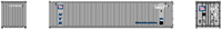 NYK  40' Standard height (8'6")  3-P-42-P-3 Panel side square corrugations containers. JTC # (405606) exact product view 5