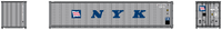 NYK (Flag & initials) 40' Standard height (8'6") Smooth-side containers. (405656) exact product view 4