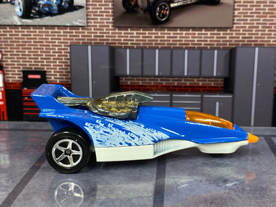 Loose Hot Wheels - Three-Wheel Winter Racer - Blue and White