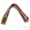 Train Control Systems 1371 DCC Decoder Harness, MC-3.5"-UK NMRA 8-Pin Plug Rotated 90 Degrees — exact product view
