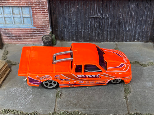 Loose Hot Wheels - Pro Stock Chevy S10 Drag Race Truck - Bright Orange