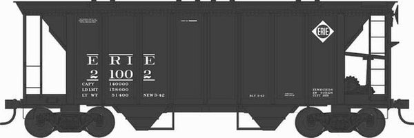 Bowser 43259 HO Scale Erie Built 3-42 H34 Covered Hopper #21002 — exact product view