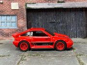 Custom Hot Wheels - 1985 Honda CRX - Red and Black - Red Mag Wheels - Rubber Tires