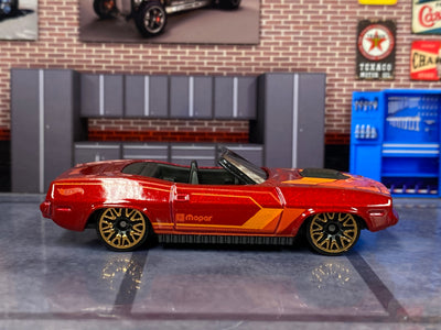 Loose Hot Wheels - Plymouth Barracuda Convertible - Red and Orange