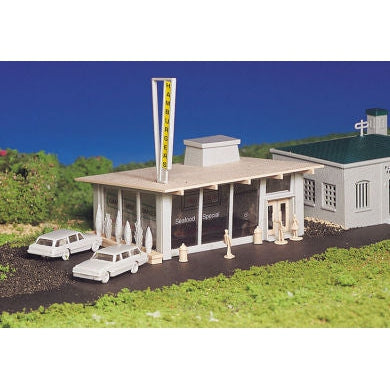 Bachmann HO Scale Plasticville Drive-In Hamburger Stand - BAC45434 — exact product reference