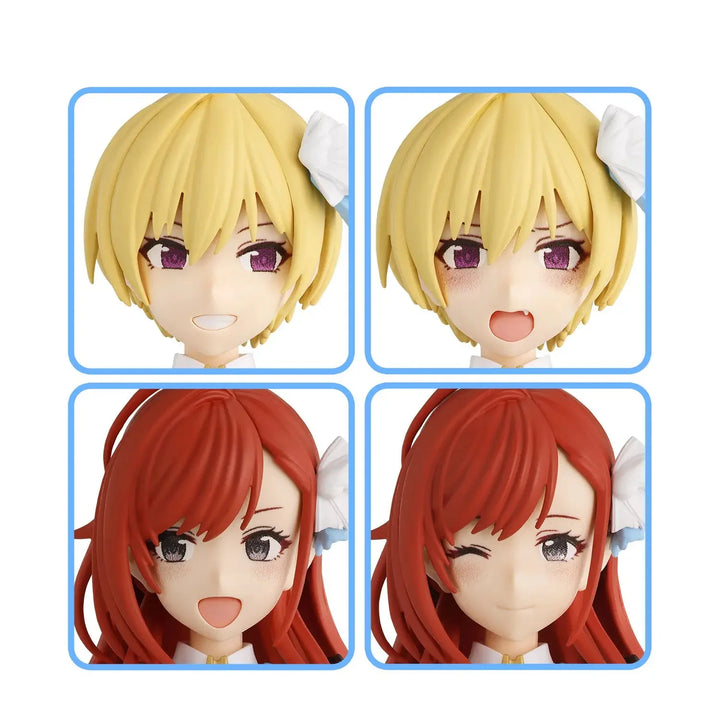 Bandai 30 Minutes Sisters 30MS The Idolmaster: Shiny Colors Option Hair Style & Face Parts (Juri Saijo & Natsuha Arisugawa) Accesory Model Kit — exact product view