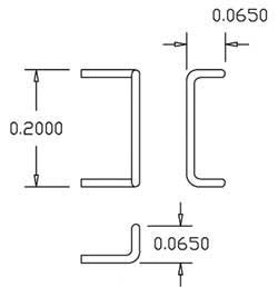 Cal Scale HO Drop Grab Irons – 20-Pack 509 – product view 1