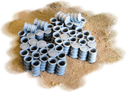 Bar Mills HO Scale 55-Gallon Drum Stacks – 02001 — exact product reference