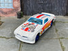 Custom Hot Wheels - 1970 Pontiac Firebird - White, red and Blue Hot Wheels - Blue Mag Wheels - Rubber Tires