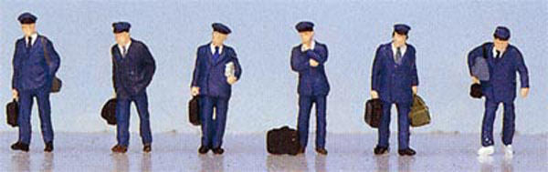 Kato 24-201 actual six painted N scale train crew figures